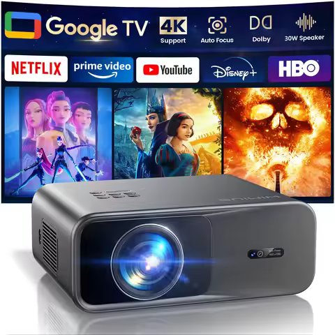 WIMIUS 1200 ANSI Projector 4K Full HD 1080P Google TV Game Beam Mini Projectors for Movies Home Thea