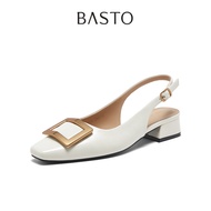 Basto Buckle Slingback Pumps - Beige (R7023-DD1)