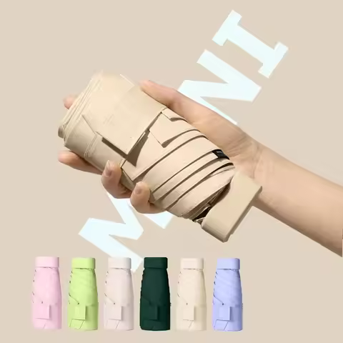 Mini Pocket Umbrella, Ultra Light Small Umbrella, Men's And Women's Dual-purpose Mini Sunshade Umbre