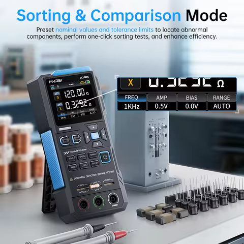 FNIRSI LC1020E High Accuracy LCR Meter, Inductance Capacitance Resistance Tester with Sorting and Au