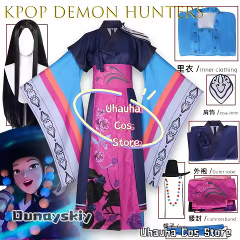 BKPop Demon Hunters Ancestor Big Hat Celine Cosplay Costume KPop Trendy Outfit Women Cospaly Costume