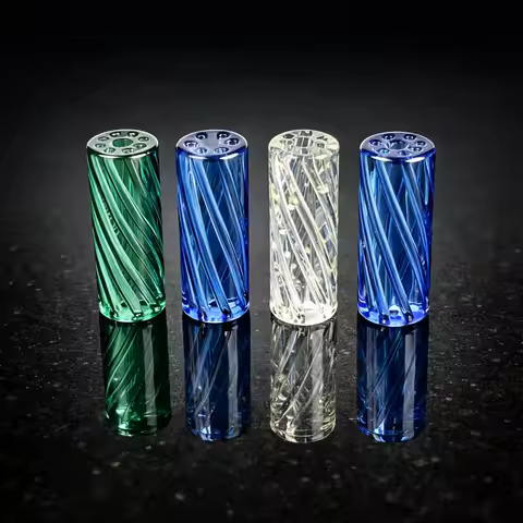 Mini Glass Cigaret Pipe Filter Tips Round Mouth for Dry Herb Tobacco Rolling Drip With 7 Holes