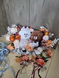 結婚車花 Brown x Cony,Line friend, 花車, 花車公仔