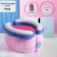Inaso Kloset Duduk Portabel Anak Lipat Kursi Toilet Duduk Travel Pispot Baby Potty Training HSB817