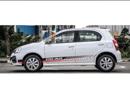 Stiker List Etios Valco Striping Body Samping Mobil Toyota Etios Valco Terbaru
