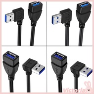 VIC USB3 0 Male To Female Extension Cable With Right And Left Angle 20cm 7 87inch
