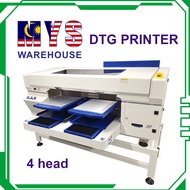 High Productivity 4pcs  Printheads Digital DTG Dual-Station Printer Fabrics DTG Print Machine