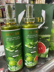 Cặp Dầu Gội Xả Thảo Dược Sạch Gàu Chống Rụng DAICHI 800ml x2