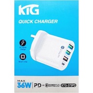 KTG - KTG-375PD 36W 快速充電器插頭 香港行貨