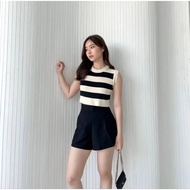 Women's Stripe Tank Top/Casual Top/Korean Tank Top