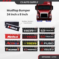1set 2pcs Mudflap Thailand Depan Bumper Bottom Getah Bumper Bawah Siam Trailer Lori Truck Truckers k