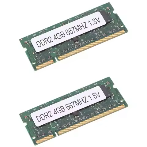 2X DDR2 4GB Laptop Ram Memory 667Mhz PC2 5300 SODIMM 1.8V 200 Pins For AMD Laptop Memory