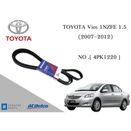 Front Engine belt/Alternator TOYOTA Vios 2007-2012 1NZFE 1.5 [4PK1220] 19376345 AC Delco