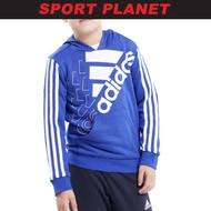 adidas Junior Essentials Logo Hoodie Shirt Baju Budak (GS2189) Sport Planet 27-27