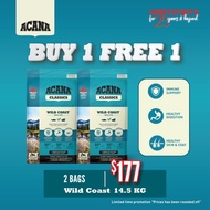 BUY 1 GET 1 FREE ACANA Wild Coast Dog Food 14.5kg