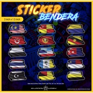 STICKER BENDERA / FLAG MALAYSIA STATE / NEGERI PAHANG PERAK TERENGGANU PERLIS SELANGOR NEGERI SEMBIL