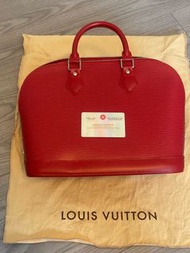 99%新 LV Louis Vuitton Alma BB Epi 皮革水波紋包手袋