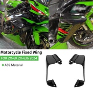 For ZX6R 2024 ZX636 2024 ZX-6R ZX-636 Motorcycle Naked Front Spoiler Winglet Spoiler Fairing Side Wi