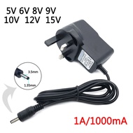 Lincoiah AC 100-240V DC 5V 6V 8V 9V 10V 12V 15V 1A 1000mA Switching Power Supply UK Plug Adapter DC 