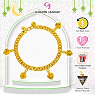 Emas Jaguar (7.96 g) GJ Gelang Tangan Bracelet Papan Pasir Kikir 0.5 + Love Ace 24K Gold Plated Jewe