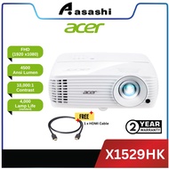 Acer X1529HK FHD 4500 Lumens DLP Projector (HDMI 1.4 x2, Audio Out x1) Built In Speaker 3Wx1