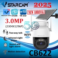 Vstarcam CB622 ใหม่ล่าสุด（รองรับ Wi-Fi 5G) 3.0MP(1296P) กล้องวงจรปิดไร้สาย Outdoor กันน้ำได้ แถมแผงโ