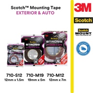 3M Scotch Exterior & AUTO Mounting Double Sided Tape 12mmx1.5M / 12mmx7M / 19mmx5M 710-S12 710-M12 7
