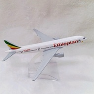 Ethiopian Airlines B777 Diecast Model Airplane 6” w/ Stand | Aircraft Toy Gift