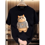 COD men casual American style handsome black short sleeved T-shirt for men's summer new casual trend