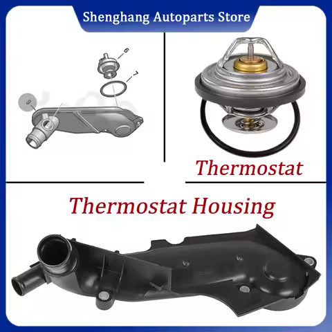 Engine Coolant Thermostat 078121113G 078121113H 078121113F Housing 078121121K For Skoda Superb I 2.4