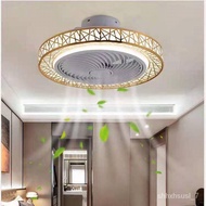 SMT💎Postmodern and Nordic LED intelligent ceiling fans, remote control lights, bedroom decorative fans, silent and invis