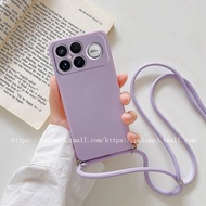 For Redmi K90 Pro Max Crossbody Necklace Strap Cord Lanyard Soft Case for Redmi K 90 K90promax Matte