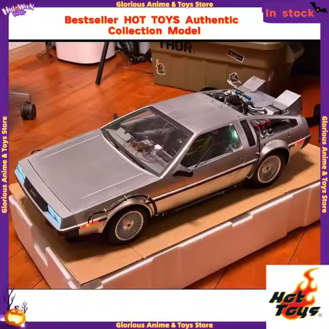 In Stock HOTTOYS HT MMS636 Back To The Future 2 Time Speed Movable Model Gift Collection Car Model H