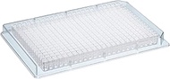 Watson 4845-384S-100S 384 Well, Flat Bottom Plate, S, 43.3 fl oz (110 uL, With Lid, Individually Ste