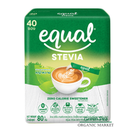 EQUAL STEVIA  อีควล หญ้าหวาน ขนาด 40ซอง 80 กรัม KETO