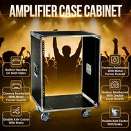 Amplifier Rack Case 10U 12U 16U Cabinet with Wheels for KTV Home Audio Stage Equipment