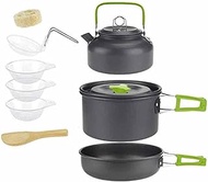 PURRL Outdoor Camping Cooking Set Pan Pot Bowl Kettle Foldable Cookware Kit Aluminum Travel Picnic Hiking Tableware Tools (Color : B) little surprise