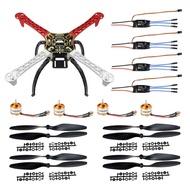 QWinOut F450-V2 Drone Frame Kit 450mm 4-axle Airframe with Landing Skid Gear + 4 Pcs A2212 1400KV Br