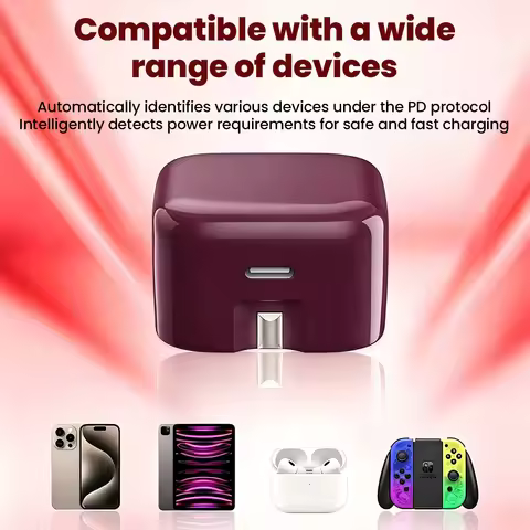 Elouhg USB Type C Charger 20W Protable USB C Charger Support Type C PD Fas Charging For iPhone PD Ch