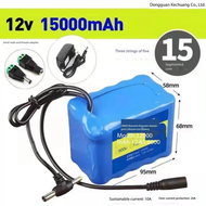 แบตเตอรี่ลิเธียม 12V 3Ah 6Ah 9Ah 12Ah 15Ah แบตเตอรี่แบบชาร์จไฟ 12V พร้อม BMS แบตเตอรี่ลิเธียมบอร์ดป้