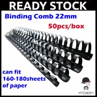 (50pcs/box) 22MM Comb Binder Rings / Plastic Comb Rings / Binding Rings / Binding Comb Rings Black /