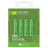 Pin sạc GP Recyko+ AAA 650mAh GP65AAAHCE (Vỉ 4 viên)