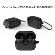Rugged Armor Designed for Sony WF-1000XM4 Case Cover, Drop Proof Shockproof Full Body Protections Shell with Carabiner Compatible with 1000XM4 Wireless Earbuds Charging Case