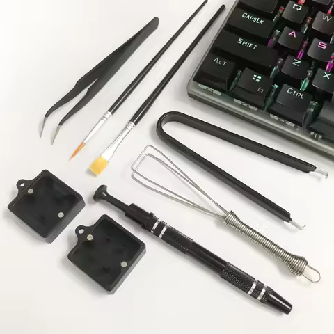 Keyboard Lube Kit 7-Piece Set with Switch Opener Puller Tweezers for Custom Keyboard, Keyboard Lube 