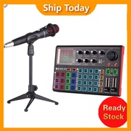 [In Stock] Muslady K300 Live Sound Card External Voice Changer Audio Mixer Kit Built-in Rechargeable