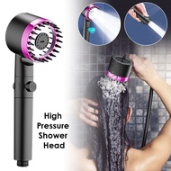 Adjustable Water-Saving High-Pressure Shower Head with 3 Modes - One-Key Stop Water, Massage, Eco-Friendly Bathroom