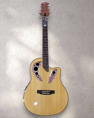 กีต้าร์โปร่งไฟฟ้าหลังเต่า Chard EQ Acoustic guitar แถมฟรี สายแจ็คยาว3 เมตร ประแจขันคอ