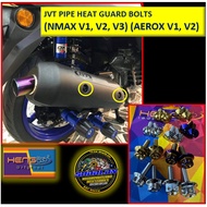 HENG Original JVT Pipe Muffler Heat guard Bolts for YAMAHA NMAX V1, V2, V3 and AEROX V1, V2 (2pcs)