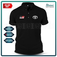 Polo Shirt Sulam Toyota GR Supra TRD Tuning Racing Team Hilux Fortuner Turbo Car Camry Harrier Motor