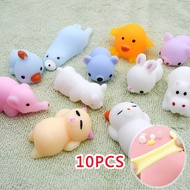 10Pcs Models All Different Cute Mini Slow Rising Squeeze Ball Cell Soft Squishy Sticky Animals Healing Anti-stress Toy Stress Reliever Funny Gift Toys For Girls